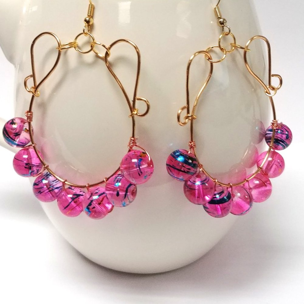 Gold Hoop Earrings- Copper Wire Hoops